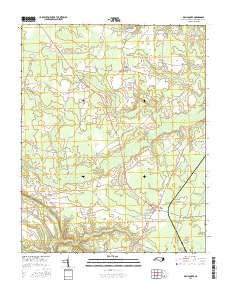 Rich Square North Carolina Current topographic map, 1:24000 scale, 7.5 X 7.5 Minute, Year 2016