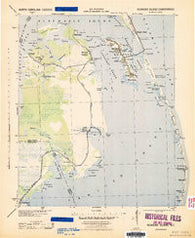 Roanoke Island North Carolina Historical topographic map, 1:125000 scale, 30 X 30 Minute, Year 1943