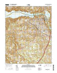 Roanoke Rapids North Carolina Current topographic map, 1:24000 scale, 7.5 X 7.5 Minute, Year 2016