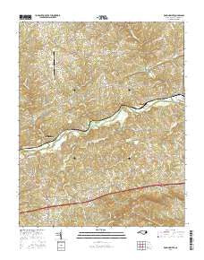 Roaring River North Carolina Current topographic map, 1:24000 scale, 7.5 X 7.5 Minute, Year 2016