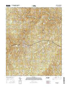 Robbins North Carolina Current topographic map, 1:24000 scale, 7.5 X 7.5 Minute, Year 2016