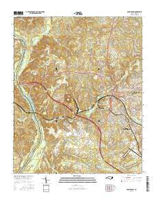 Rockingham North Carolina Current topographic map, 1:24000 scale, 7.5 X 7.5 Minute, Year 2016