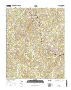 Rockwell North Carolina Current topographic map, 1:24000 scale, 7.5 X 7.5 Minute, Year 2016
