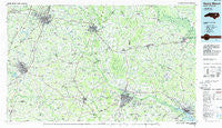 Rocky Mount North Carolina Historical topographic map, 1:100000 scale, 30 X 60 Minute, Year 1985