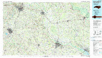 Rocky Mount North Carolina Historical topographic map, 1:100000 scale, 30 X 60 Minute, Year 1985