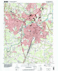 Rocky Mount North Carolina Historical topographic map, 1:24000 scale, 7.5 X 7.5 Minute, Year 1998