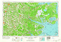 Rocky Mount North Carolina Historical topographic map, 1:250000 scale, 1 X 2 Degree, Year 1953