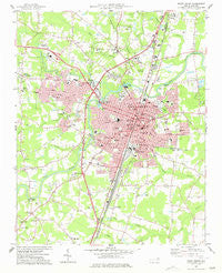 Rocky Mount North Carolina Historical topographic map, 1:24000 scale, 7.5 X 7.5 Minute, Year 1977