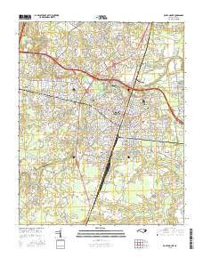 Rocky Mount North Carolina Current topographic map, 1:24000 scale, 7.5 X 7.5 Minute, Year 2016