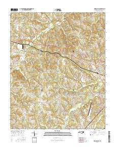 Rowan Mills North Carolina Current topographic map, 1:24000 scale, 7.5 X 7.5 Minute, Year 2016