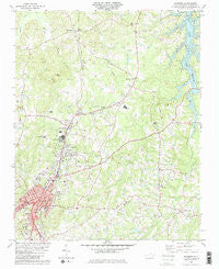 Roxboro North Carolina Historical topographic map, 1:24000 scale, 7.5 X 7.5 Minute, Year 1982