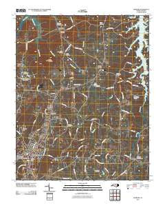 Roxboro North Carolina Historical topographic map, 1:24000 scale, 7.5 X 7.5 Minute, Year 2010