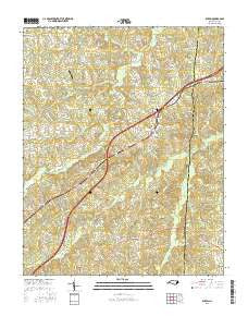 Ruffin North Carolina Current topographic map, 1:24000 scale, 7.5 X 7.5 Minute, Year 2016