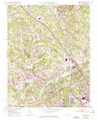 Rural Hall North Carolina Historical topographic map, 1:24000 scale, 7.5 X 7.5 Minute, Year 1951