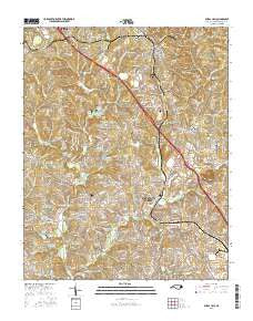 Rural Hall North Carolina Current topographic map, 1:24000 scale, 7.5 X 7.5 Minute, Year 2016