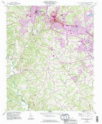Rutherfordton South North Carolina Historical topographic map, 1:24000 scale, 7.5 X 7.5 Minute, Year 1993