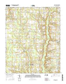 Salemburg North Carolina Current topographic map, 1:24000 scale, 7.5 X 7.5 Minute, Year 2016