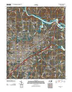 Salisbury North Carolina Historical topographic map, 1:24000 scale, 7.5 X 7.5 Minute, Year 2010