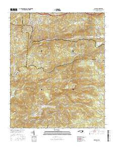 Saluda North Carolina Current topographic map, 1:24000 scale, 7.5 X 7.5 Minute, Year 2016