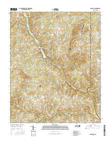 Saxapahaw North Carolina Current topographic map, 1:24000 scale, 7.5 X 7.5 Minute, Year 2016