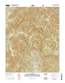 Scaly Mountain North Carolina Current topographic map, 1:24000 scale, 7.5 X 7.5 Minute, Year 2016