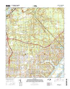 Scotts Hill North Carolina Current topographic map, 1:24000 scale, 7.5 X 7.5 Minute, Year 2016
