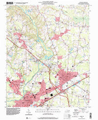 Selma North Carolina Historical topographic map, 1:24000 scale, 7.5 X 7.5 Minute, Year 1998