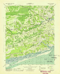 Shallotte North Carolina Historical topographic map, 1:31680 scale, 7.5 X 7.5 Minute, Year 1944