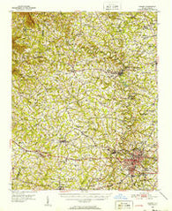 Shelby North Carolina Historical topographic map, 1:62500 scale, 15 X 15 Minute, Year 1950