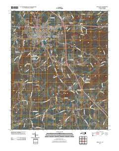 Siler City North Carolina Historical topographic map, 1:24000 scale, 7.5 X 7.5 Minute, Year 2010