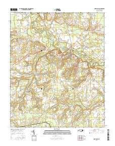 Snow Hill North Carolina Current topographic map, 1:24000 scale, 7.5 X 7.5 Minute, Year 2016