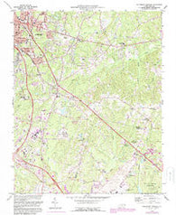 Southeast Durham North Carolina Historical topographic map, 1:24000 scale, 7.5 X 7.5 Minute, Year 1973
