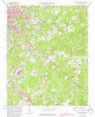 Southeast Durham North Carolina Historical topographic map, 1:24000 scale, 7.5 X 7.5 Minute, Year 1973