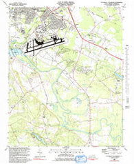 Southeast Goldsboro North Carolina Historical topographic map, 1:24000 scale, 7.5 X 7.5 Minute, Year 1982