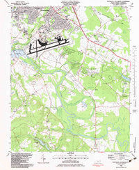 Southeast Goldsboro North Carolina Historical topographic map, 1:24000 scale, 7.5 X 7.5 Minute, Year 1982