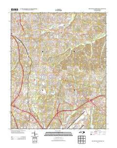 Southeast Durham North Carolina Historical topographic map, 1:24000 scale, 7.5 X 7.5 Minute, Year 2013