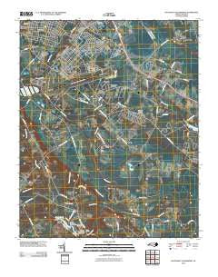 Southeast Goldsboro North Carolina Historical topographic map, 1:24000 scale, 7.5 X 7.5 Minute, Year 2010