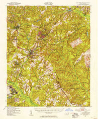 Southern Pines North Carolina Historical topographic map, 1:62500 scale, 15 X 15 Minute, Year 1948