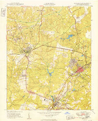 Southern Pines North Carolina Historical topographic map, 1:24000 scale, 7.5 X 7.5 Minute, Year 1950