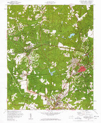 Southern Pines North Carolina Historical topographic map, 1:24000 scale, 7.5 X 7.5 Minute, Year 1957