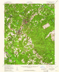 Southern Pines North Carolina Historical topographic map, 1:62500 scale, 15 X 15 Minute, Year 1957