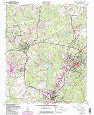 Southern Pines North Carolina Historical topographic map, 1:24000 scale, 7.5 X 7.5 Minute, Year 1957
