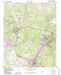 Southern Pines North Carolina Historical topographic map, 1:24000 scale, 7.5 X 7.5 Minute, Year 1957