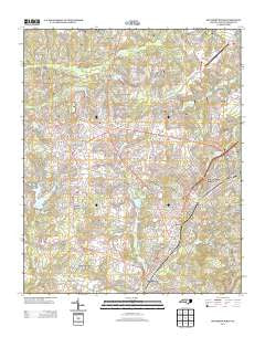 Southern Pines North Carolina Historical topographic map, 1:24000 scale, 7.5 X 7.5 Minute, Year 2013