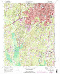 Southwest Durham North Carolina Historical topographic map, 1:24000 scale, 7.5 X 7.5 Minute, Year 1973