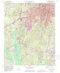 Southwest Durham North Carolina Historical topographic map, 1:24000 scale, 7.5 X 7.5 Minute, Year 1973
