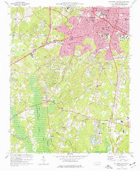 Southwest Durham North Carolina Historical topographic map, 1:24000 scale, 7.5 X 7.5 Minute, Year 1973
