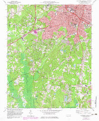 Southwest Durham North Carolina Historical topographic map, 1:24000 scale, 7.5 X 7.5 Minute, Year 1973