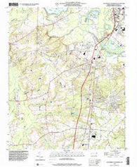 Southwest Goldsboro North Carolina Historical topographic map, 1:24000 scale, 7.5 X 7.5 Minute, Year 1998