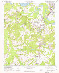 Southwest Goldsboro North Carolina Historical topographic map, 1:24000 scale, 7.5 X 7.5 Minute, Year 1974